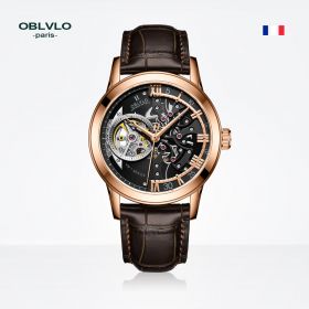 OBLVLO Phantom Skeleton Watches Steel Automatic Watches-VM-S-PBS
