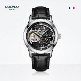 OBLVLO Phantom Skeleton Watches Steel Automatic Watches-VM-S-YBB