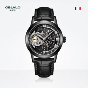OBLVLO Phantom Skeleton Watches Steel Automatic Watches-VM-S-BBBY