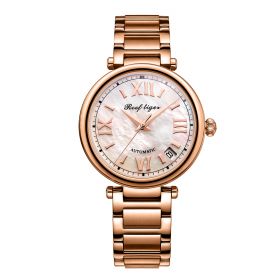 Love Melody & Luthier Rose Gold White Dial Automatic Leather Ladies Watch RGA1595