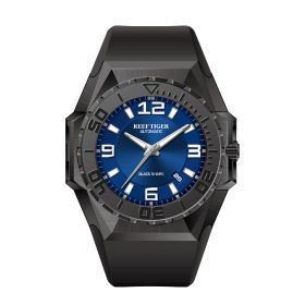 Aurora Black Shark Sport Watches Blue Dial Automatic Watch Rubber Strap Military Watches RGA6903